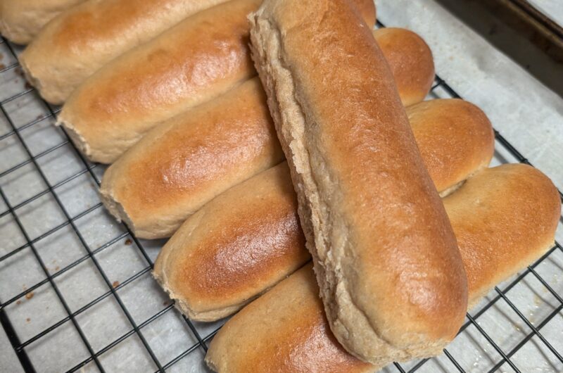 Brioche Hot Dog Buns with Freshly Milled Flour