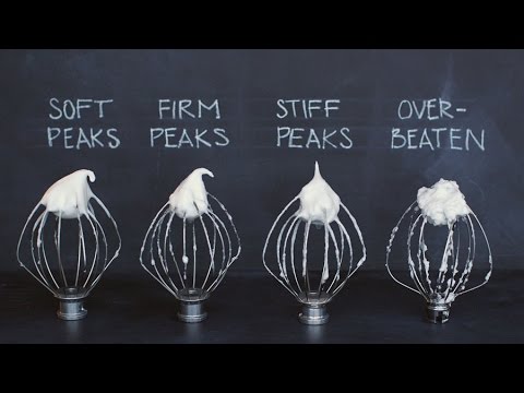 stiff peaks angel food cake with fresh milled flour, meringue with stiff peaks